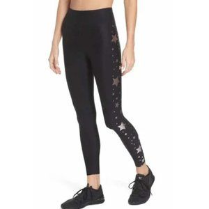 ULTRACOR ULTRA LUXE STELLAR STAR BLACK NERO ROSE LEGGINGS - Size Large